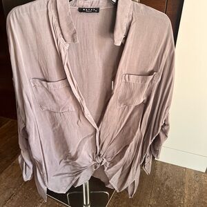 Maven West cargo pocket tie front top, xs